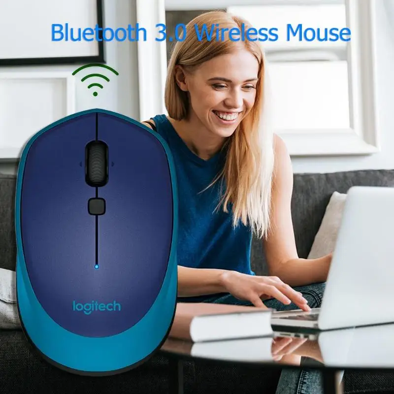 Logitech M336 Bluetooth 3,0 Беспроводной Мышь 1000 Точек на дюйм обе руки для офиса домашнего использования ПК мышь для лэптопа для Windows 7/8/10, Mac OS X 10,8