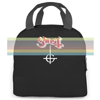 new ghost b c heavy metal rock band black male designing printed women men portable insulated lunch bag adult