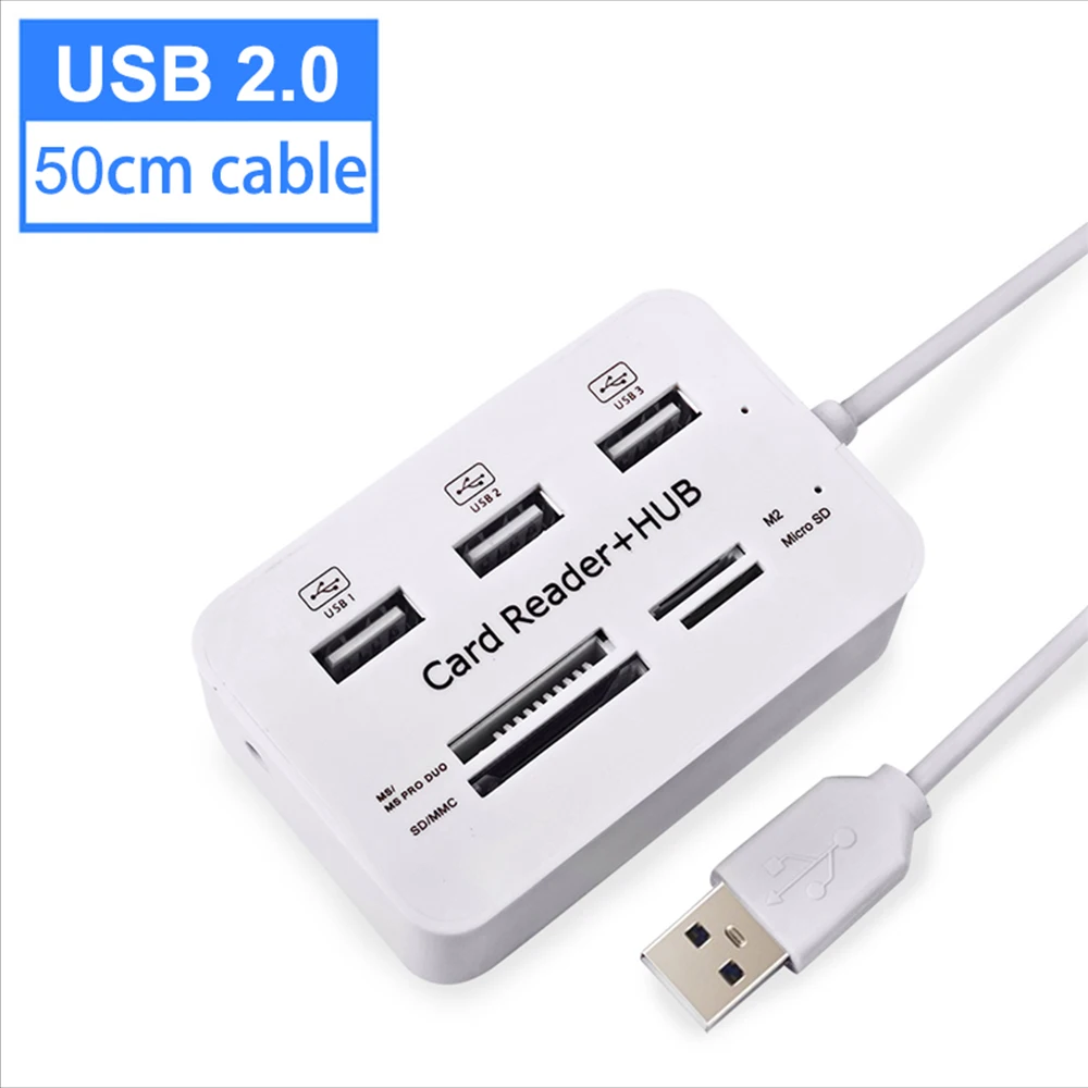 Высокоскоростной usb-хаб с мультихаб USB 3 0 кардридером MS/M2/TF портами usb-разветвитель