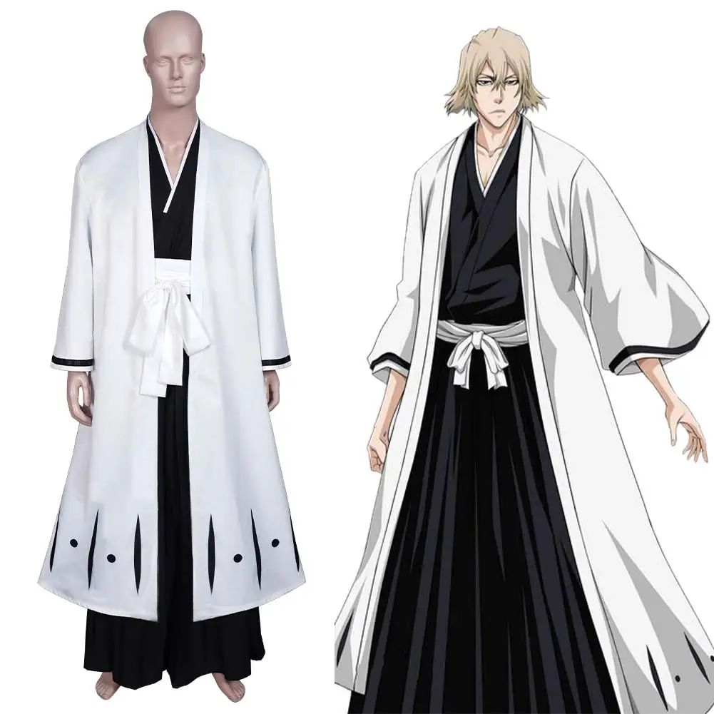 

Аниме отбеливатель Урахара Kisuke косплей костюм пальто брюки наряды Хэллоуин Карнавальный Костюм
