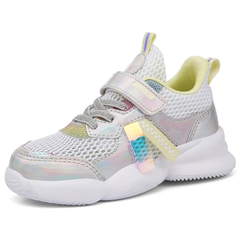 Летняя детская спортивная обувь для девочек Повседневные кроссовки Дышащие