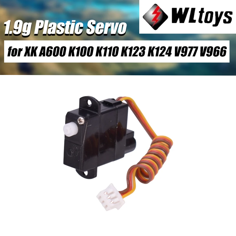 Оригинальный 1 9g пластиковый сервопривод для Wltoys XK A600 K100 K110 K123 K124 V977 V966 RC вертолет