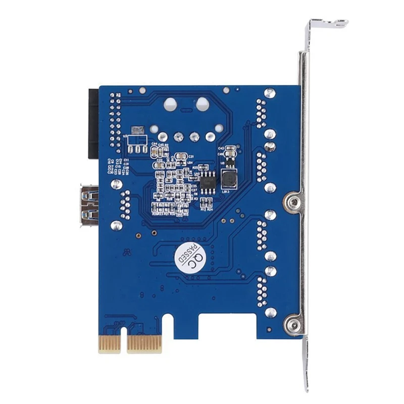 

PCI-E Expansion Card 4 Ports Rear USB3.0+Built-in 19PIN 4PIN USB3.0 5Gbps Desktop Expansion Card for BTC Mining