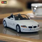 Модель автомобиля Bburago 1:24 BMW Z4, белая литье под давлением, модель автомобиля из сплава, имитация автомобиля, украшение коллекции, подарок, игрушка