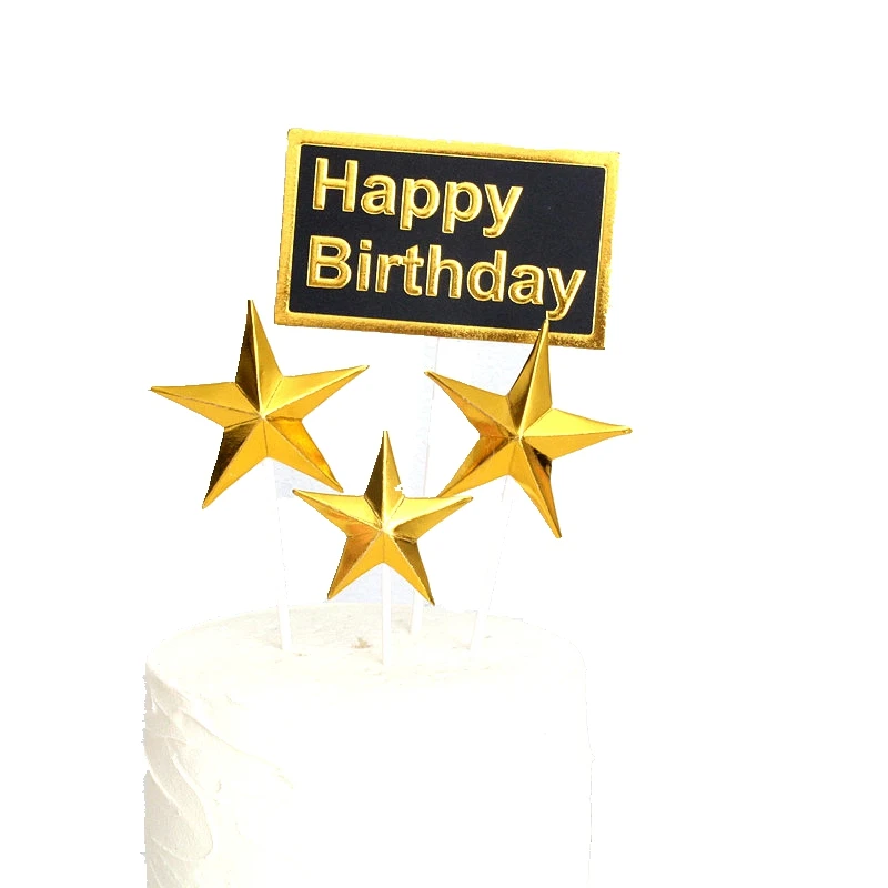 4 шт./компл. золотистая Серебристая звезда в форме сердца черная розовая