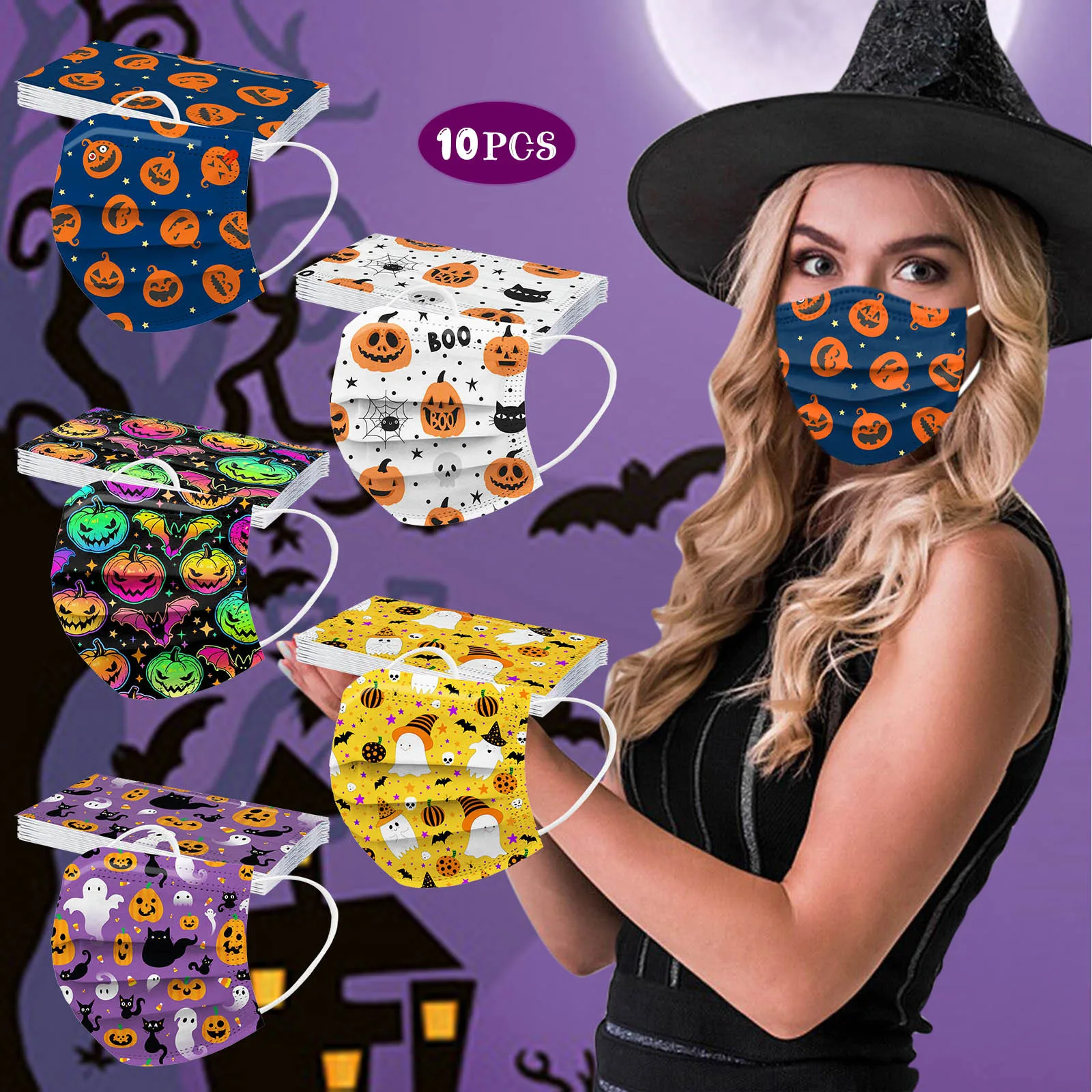 

10 шт., одноразовая Пылезащитная маска для взрослых