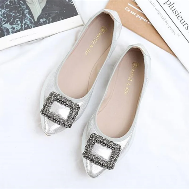 Женские балетки на плоской подошве со стразами comagic мягкие свадебные туфли