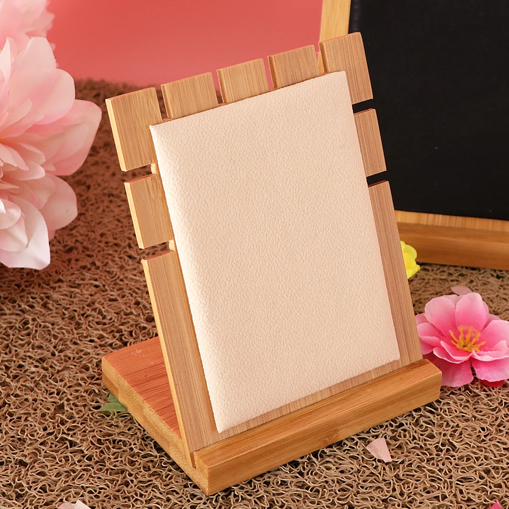 

Handmade Bamboo Wooden Jewelry Stand For Necklace Organizer Counter Showcase