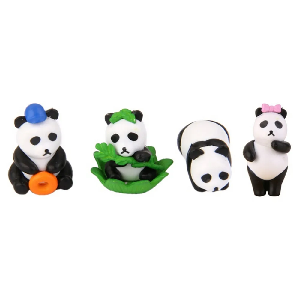 4 шт. декоративные панды из смолы для сада бонсай|Статуэтки и миниатюры| |