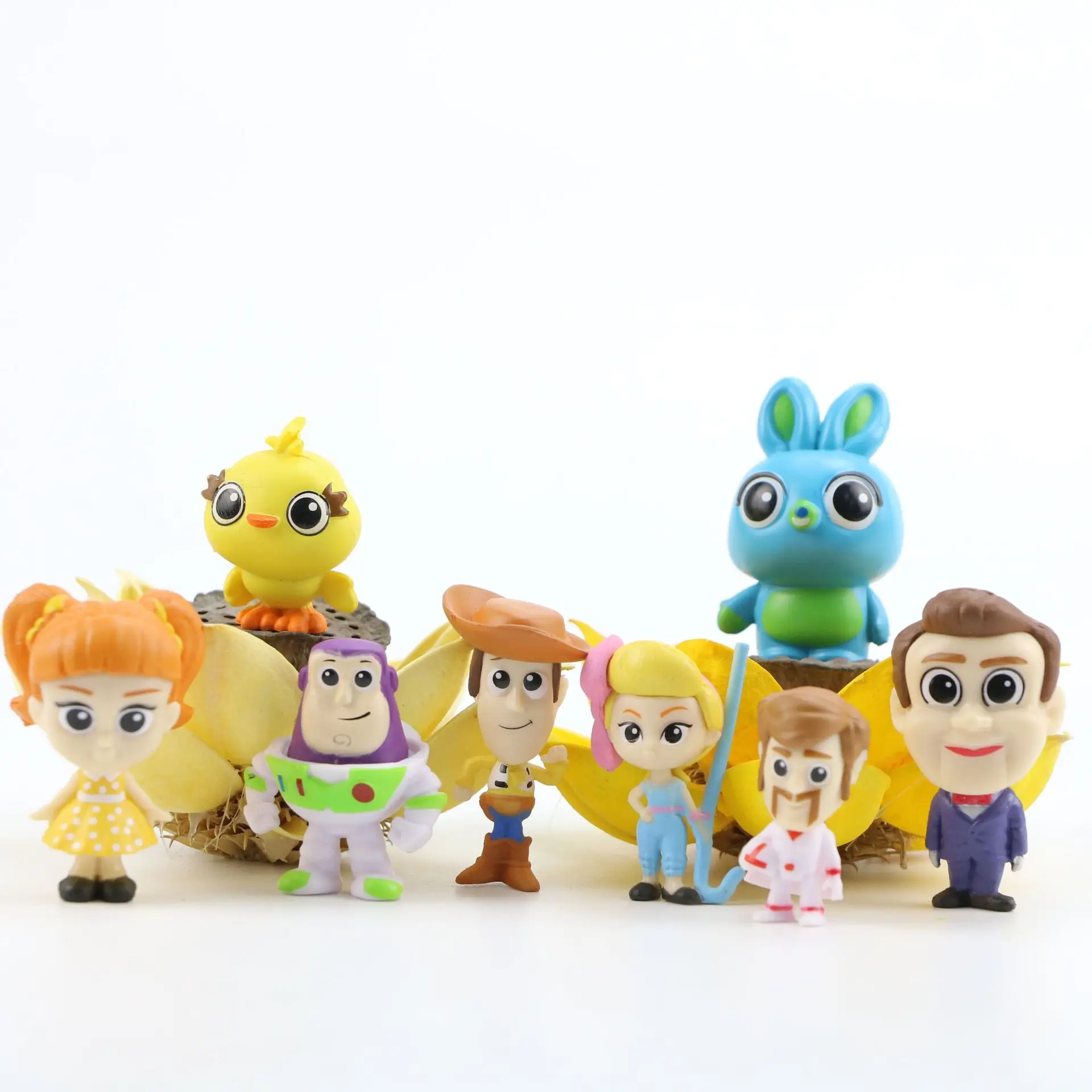 8pcs Opp Bag Q 9 шт., История игрушек, Базз Лайтер, Вуди, Джесси, динозавр, лошадь в виде бульдога, маленькие зеленые мужские фигурки, игрушки, куклы Modell с коробкой - Цвет: 8pcs Opp Bag Q