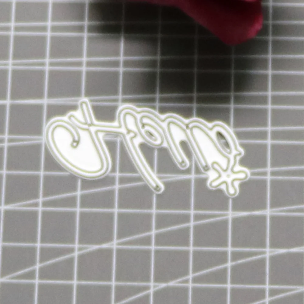 

English Word Hello Letter Frame Metal Cutting Dies Diy Scrapbooking Photo Album Decorative Embossing Paper Card Crafts Die 2021