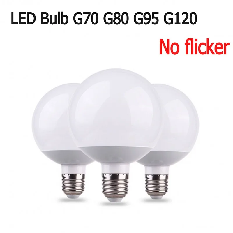 

E27 LED bulb 220V G70 G80 G95 ball shape LED light 7W 15W 20W 30W Chandelier lighting Energy Saving Lamps For indoor lighting