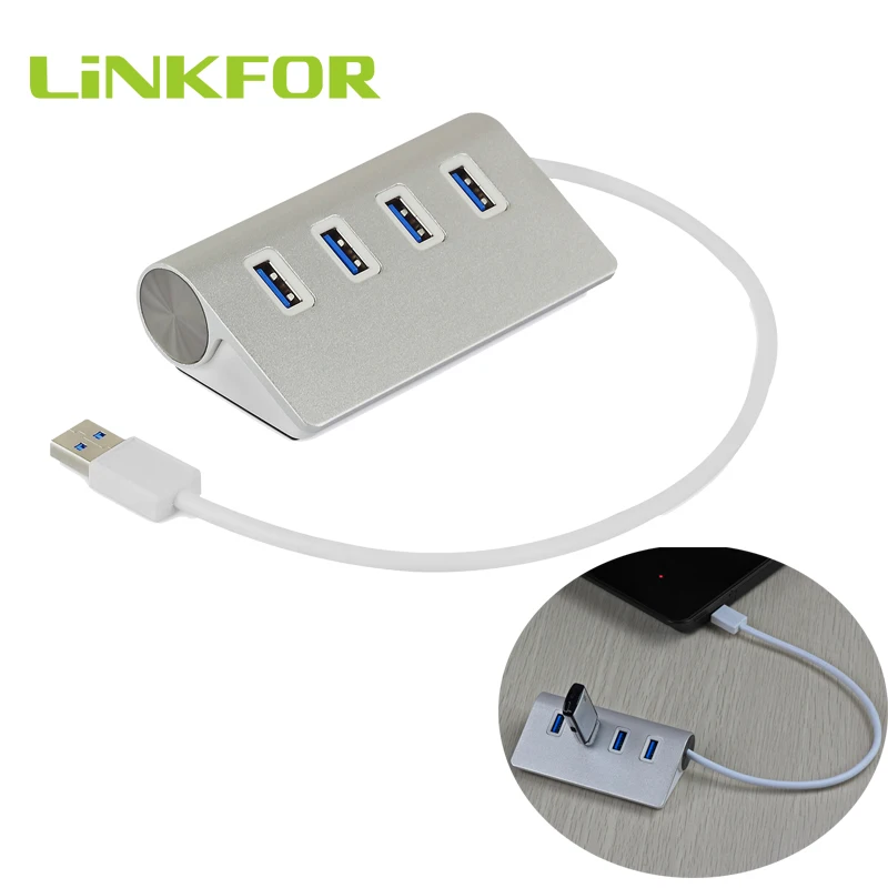 LiNKFOR Алюминий 5 Гбит/с высокоскоростной сплиттер адаптер кабель 4 порта USB 3 0
