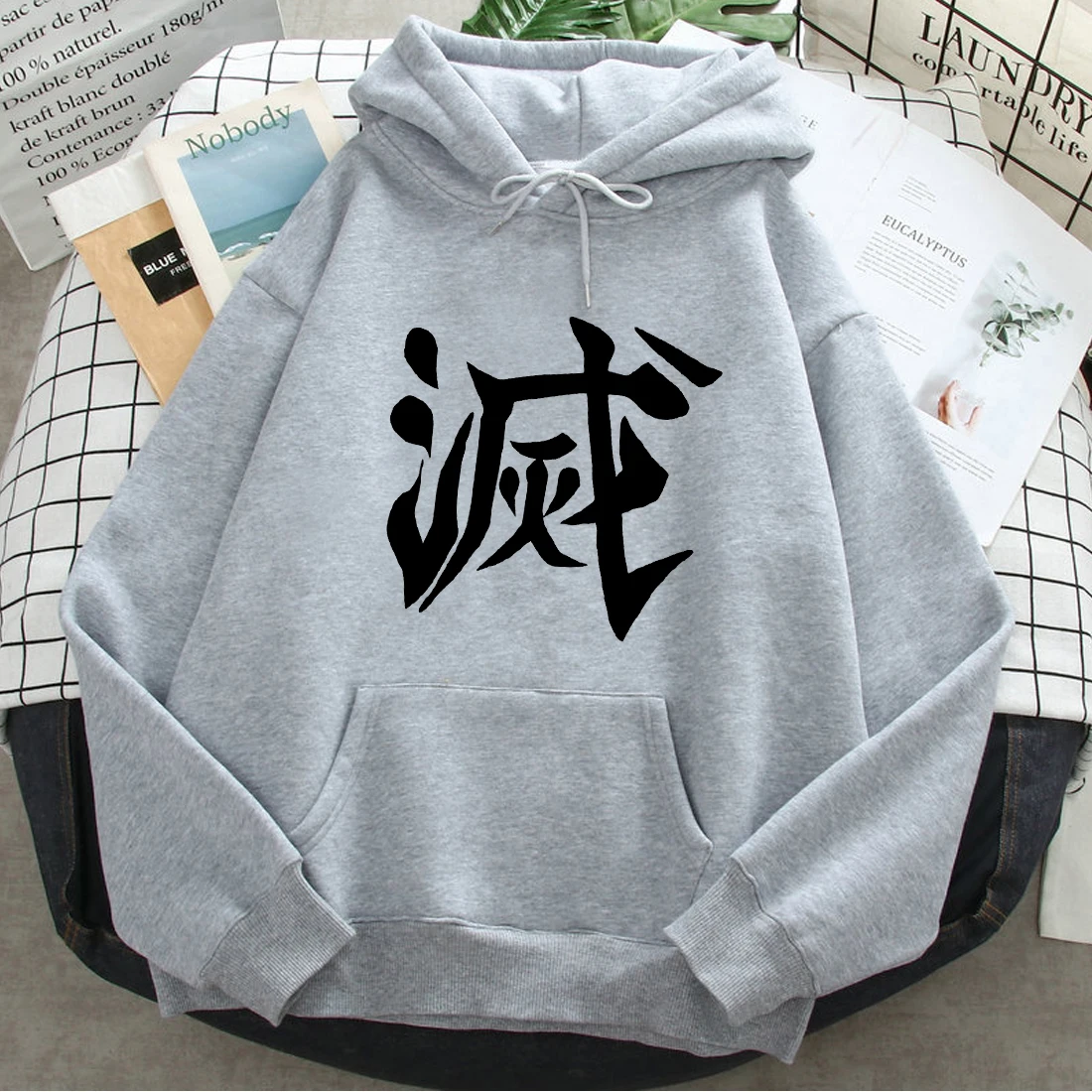 

Demon Slayer Print Hoodies Man Women Anime Harajuku Loose Sweatshirts Hooded New Fashion Autumn Winter Fleece Pockets Hoody Top