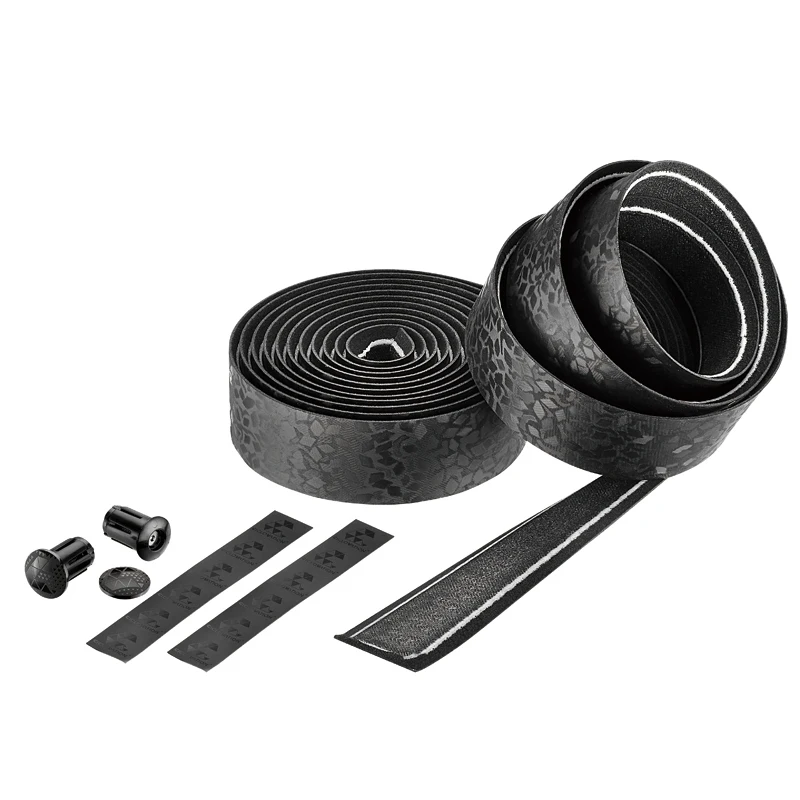 Высококачественная лента для руля велосипеда с кожаным покрытием черная