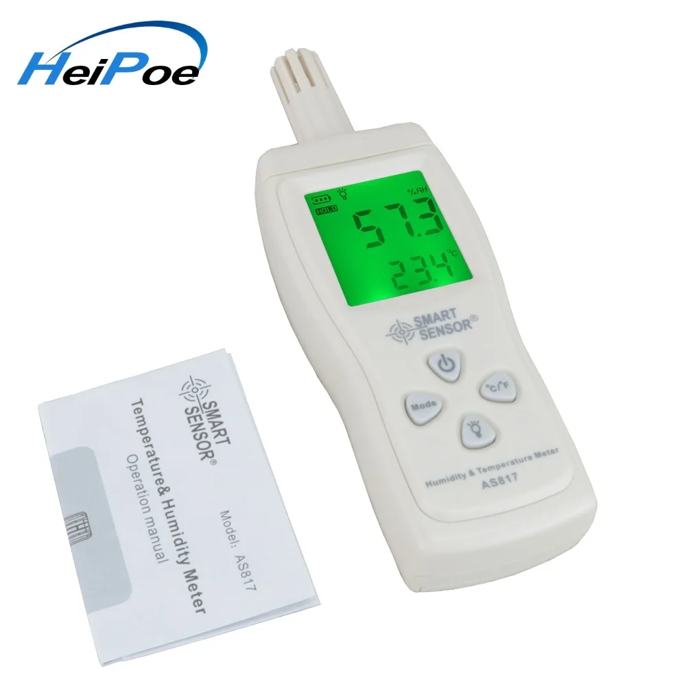 Высокоточный цифровой гигрометр измеритель влажности температуры термопары 10