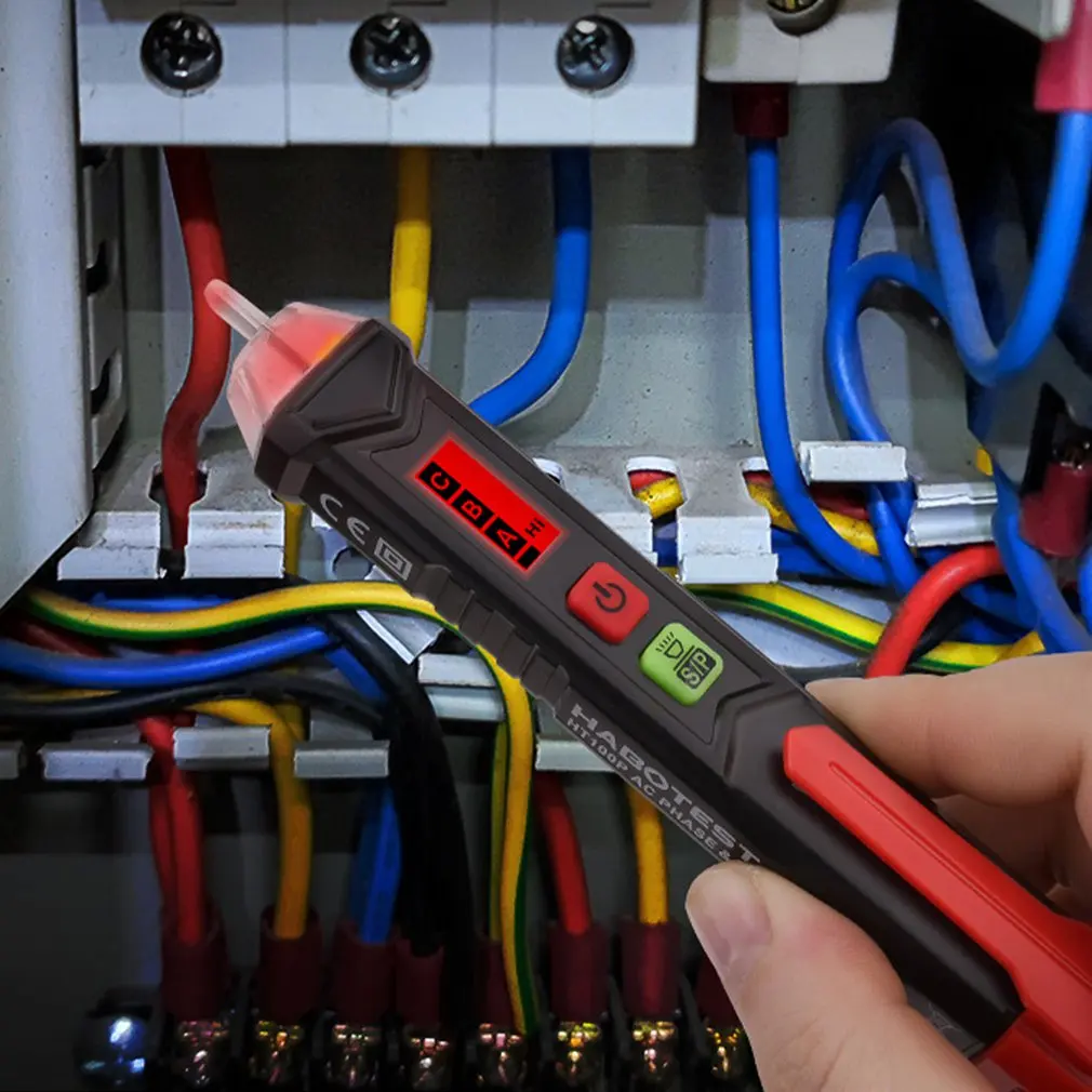 Бесконтактный измеритель последовательности фаз HABOTEST HT100P трехфазный