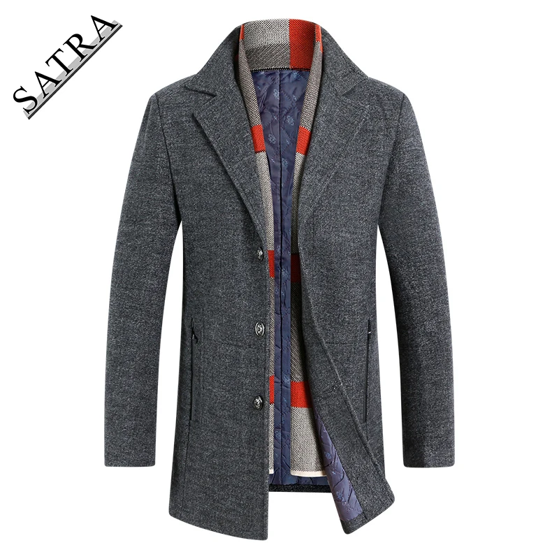 

Satra 2021 Новое поступление осень и зима шерстяное повседневное пальто для мужчин, мужские деловые Длинные куртки для джентльмена, S151479551