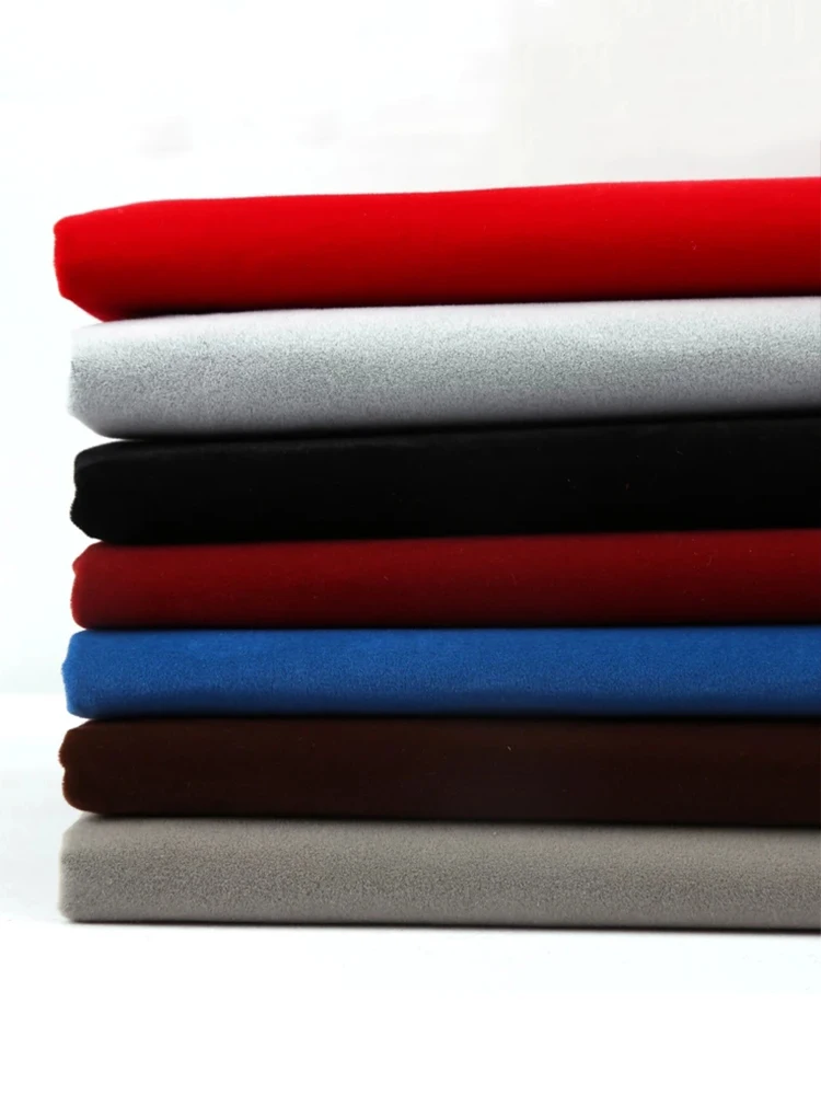 

Adhesive Flannel Self-adhesive Cloth Flocking Cloth Counter Drawer Jewelry Thickening Black by the Meter Sewing Material