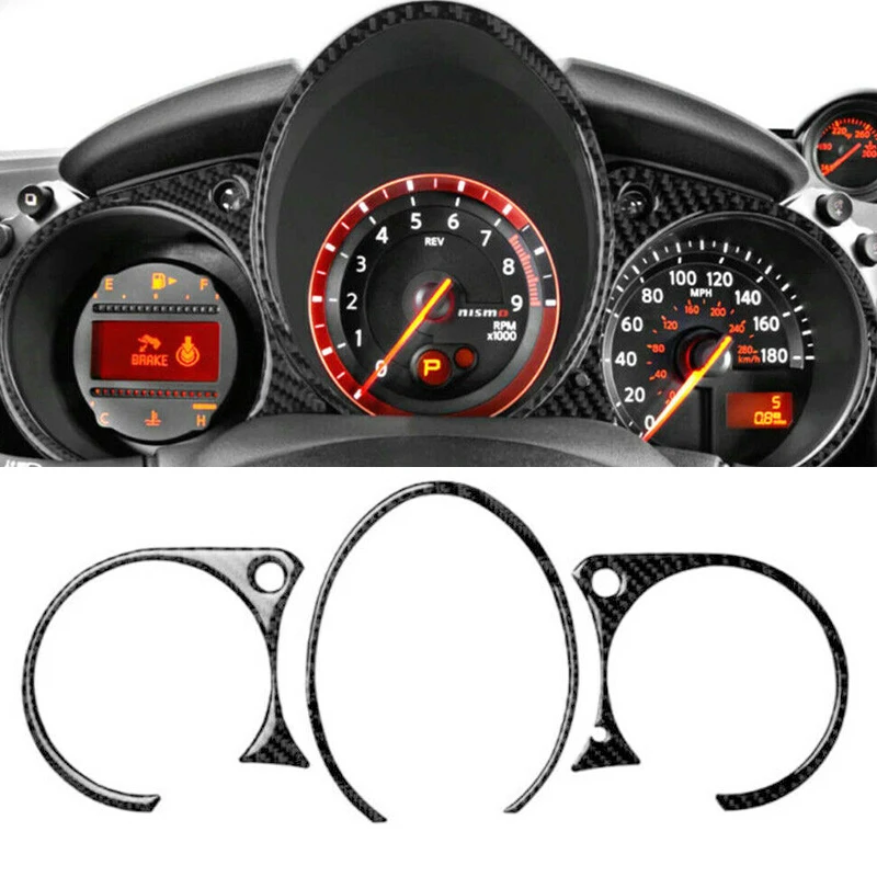 

Панель приборной панели из углеродного волокна, Защитная панель, наклейка, подходит для Nissan 370Z 2009 +