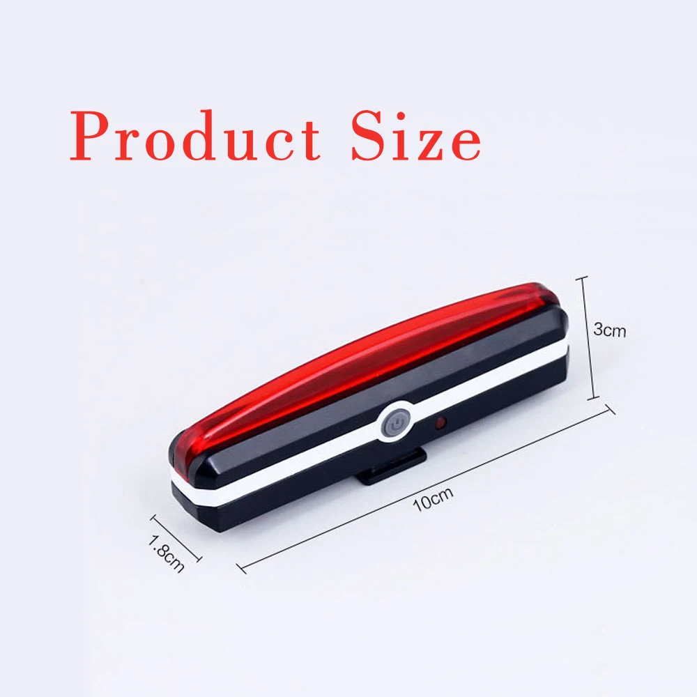 

Bicycle LED Taillight Warning Bike Rear 6 Modes Waterproof Flashlight USB Helmet Safety MTB Bicycle Parts Light Cycling Lamp