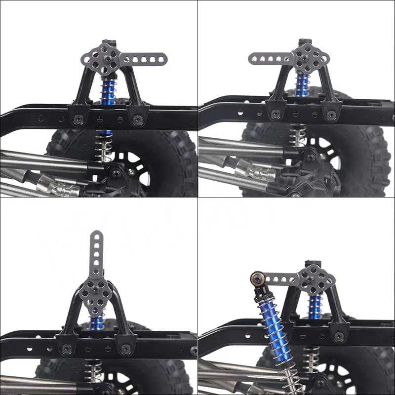 2pcs Adjustable Angle Aluminum Shock Absorber Hoops Height Adjust Mount for 1/10 RC Crawler Axial SCX10 90046 D90 Upgrade Parts | Игрушки и