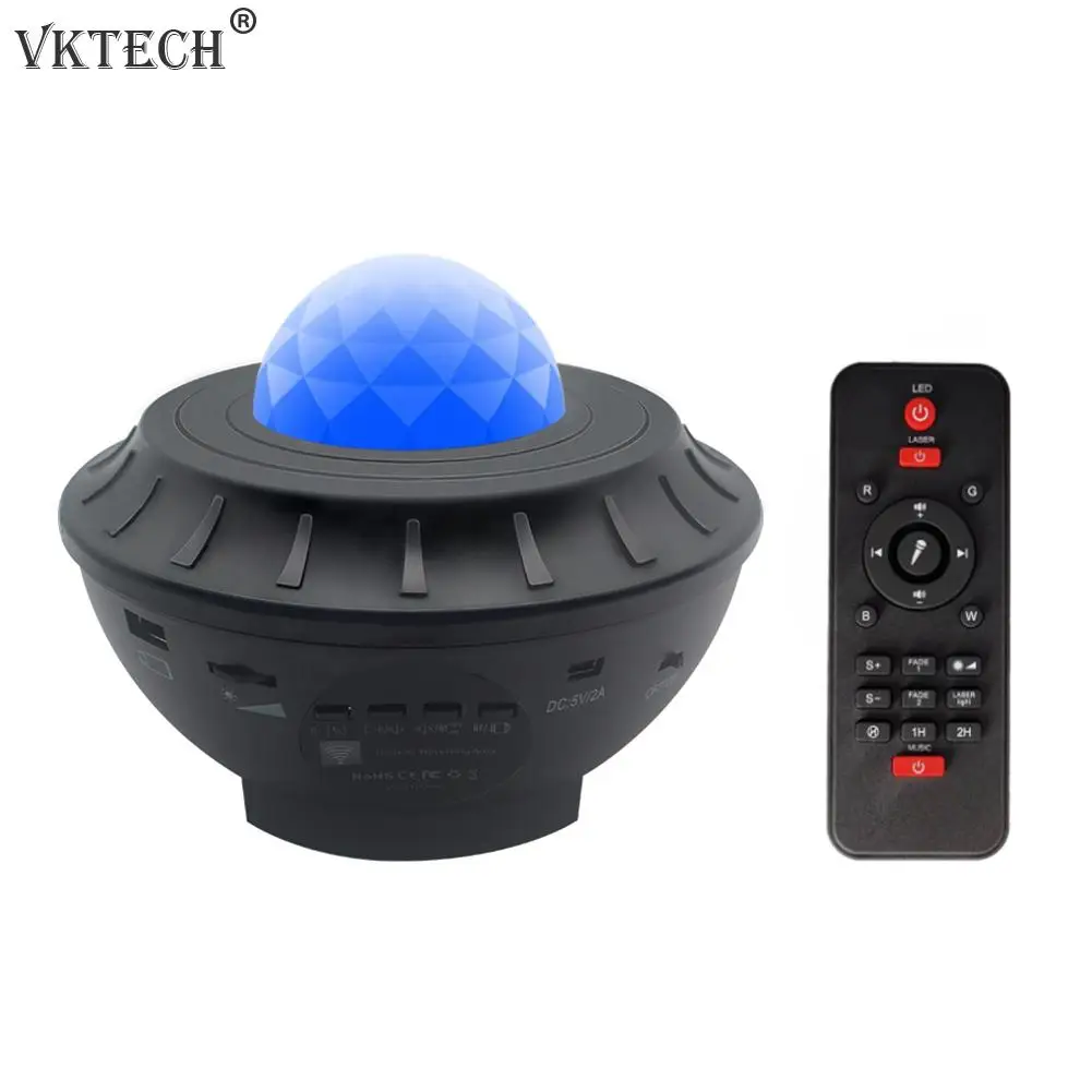 

Colorful LED Starry Sky Projector Remote Bluetooth Voice Control USB Music Player Laser Night Light Romantic Projection Lamp
