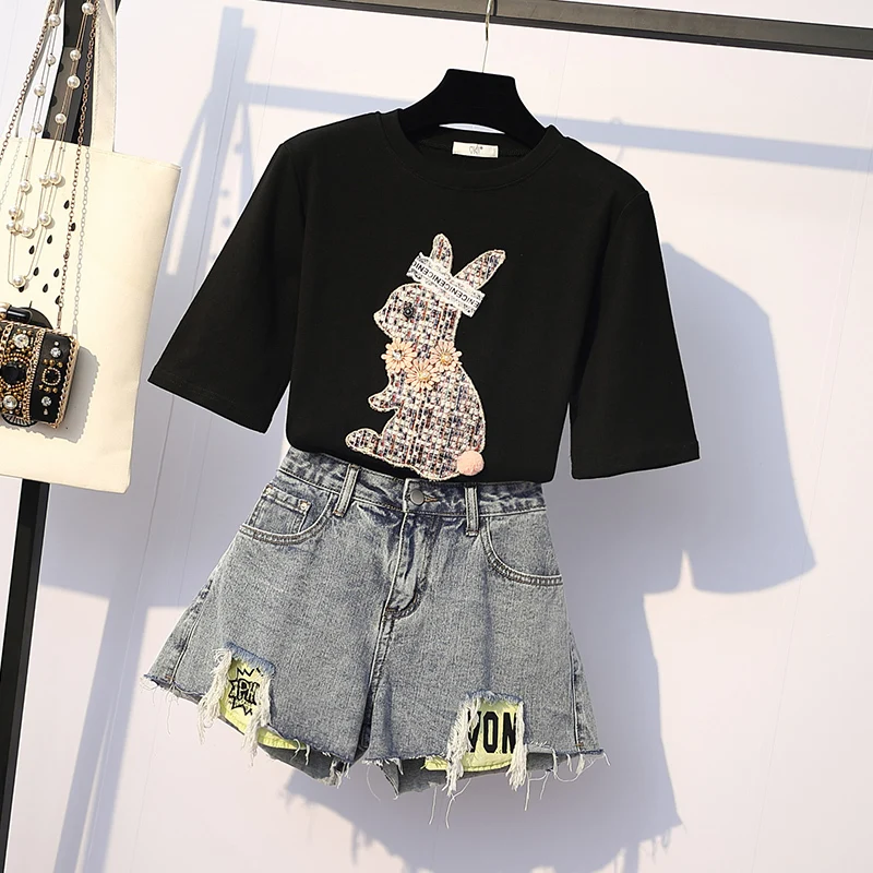 Женская одежда больших размеров 2019 хлопковые футболки с рисунком мультяшного