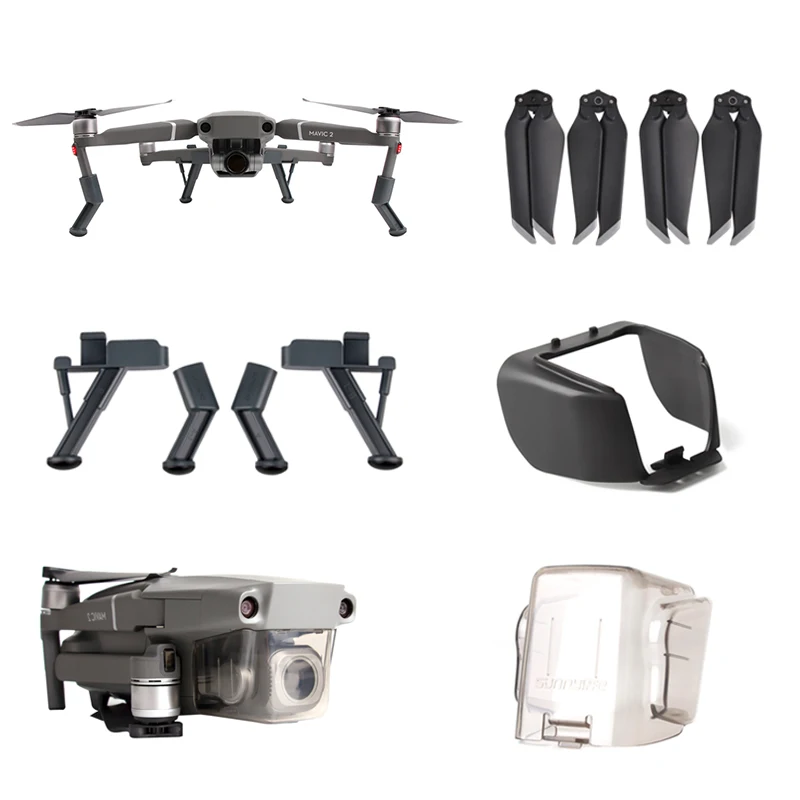 Mavic 2 Pro объектив для беспилотника Cap Sunshade Props Protector посадочное шасси 8743 пропеллер с