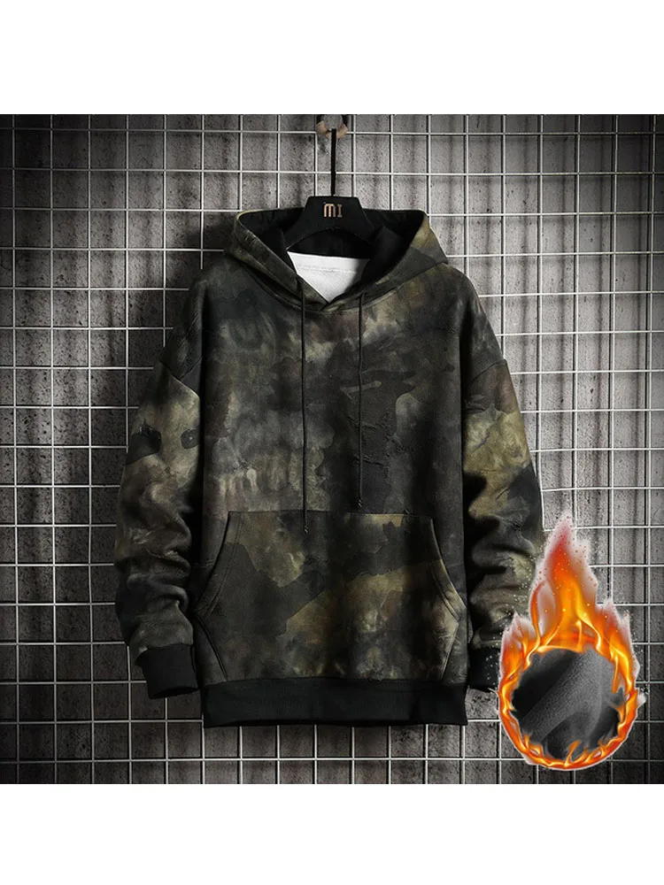 

Oversized Mens Hoodies Men 2020 Winter Warm Camouflage Sweatshirt Hip Hop Japanese Streetwear Hoodie Men Sweatshirts