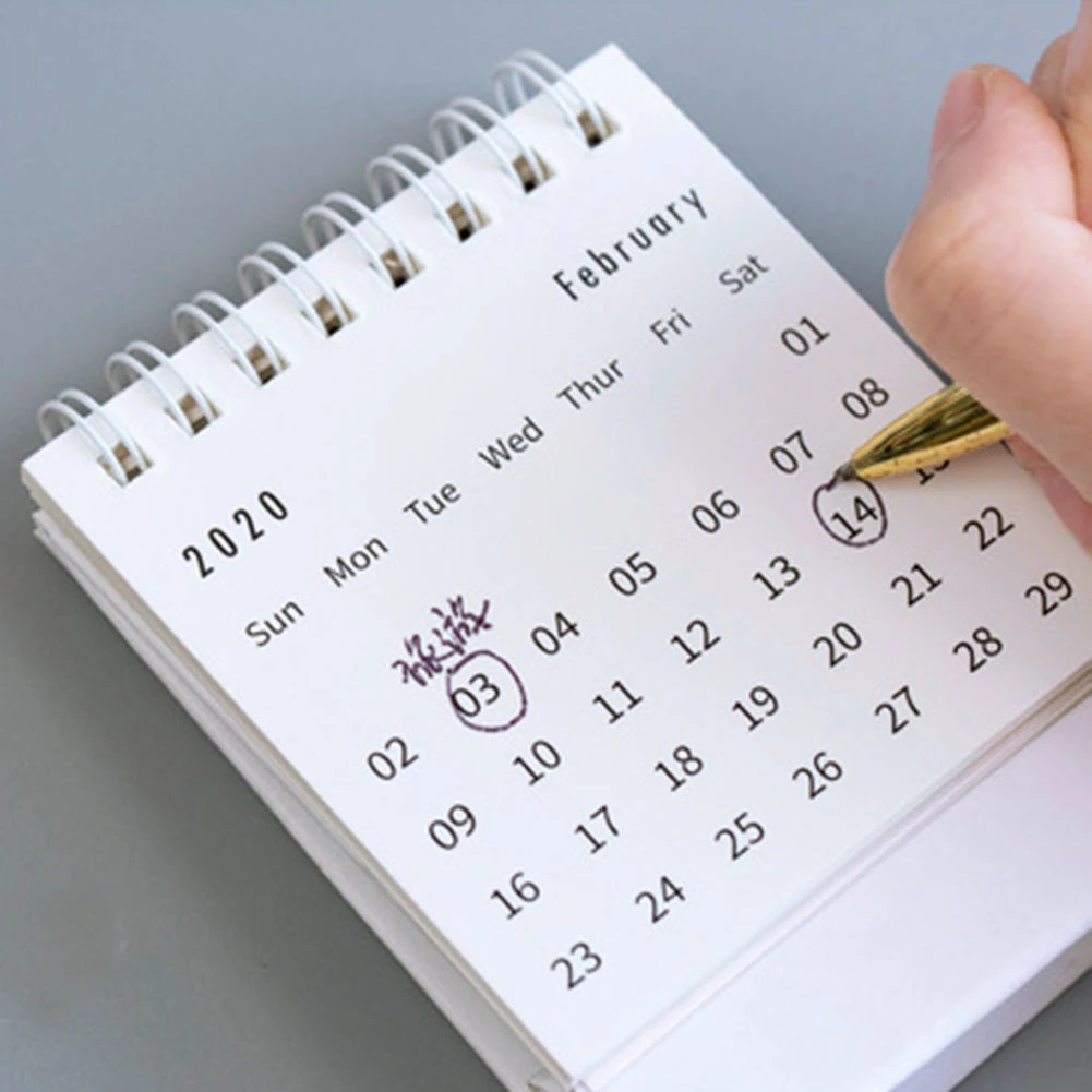 Настольный бумажный мини-календарь 2020 настольные календари Органайзер на