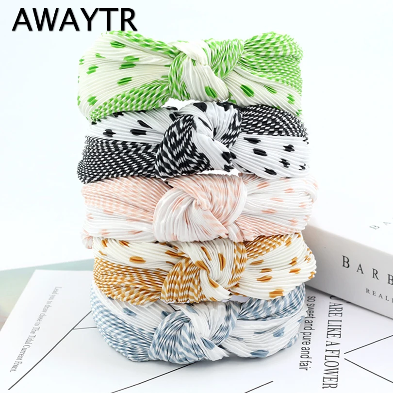 Женский обруч для волос AWAYTR в горошек аксессуар Корейском стиле|Аксессуары