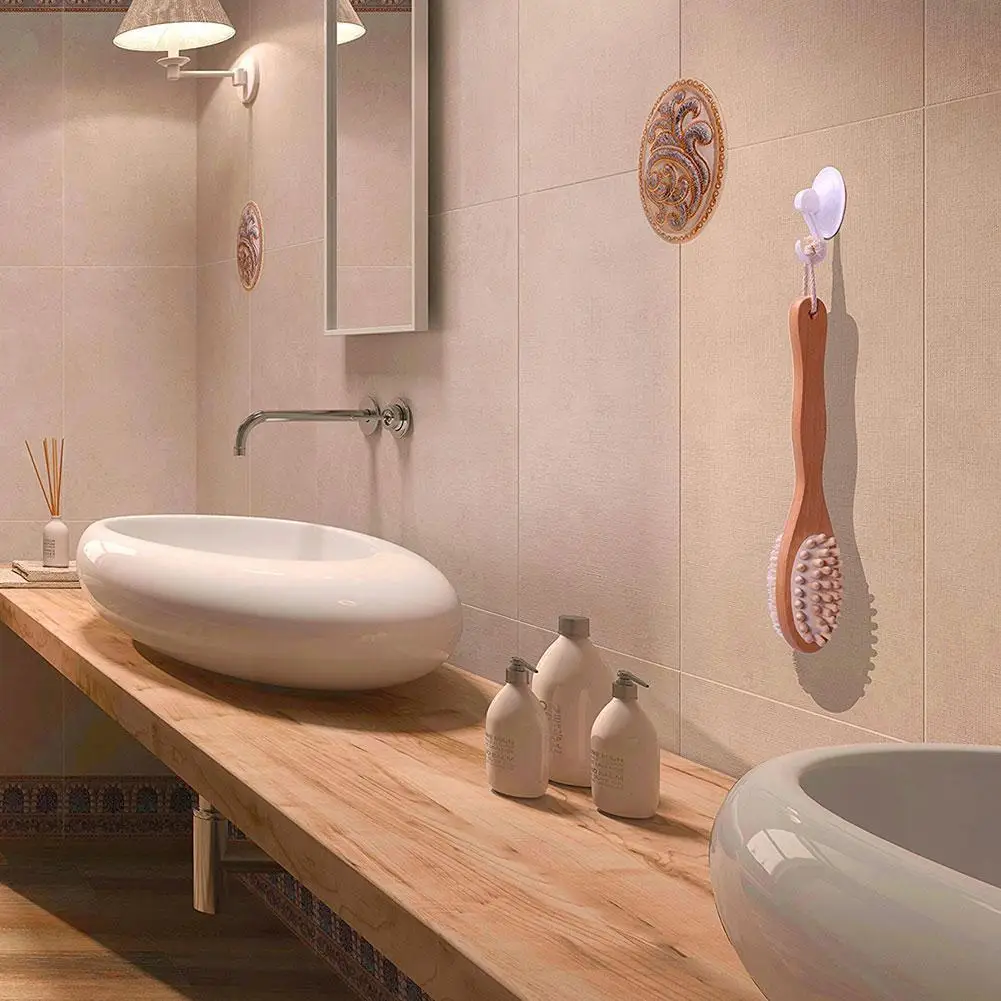 Чистящая Щетка для ванны бамбуковая щетка тела скруббера пола с естественной