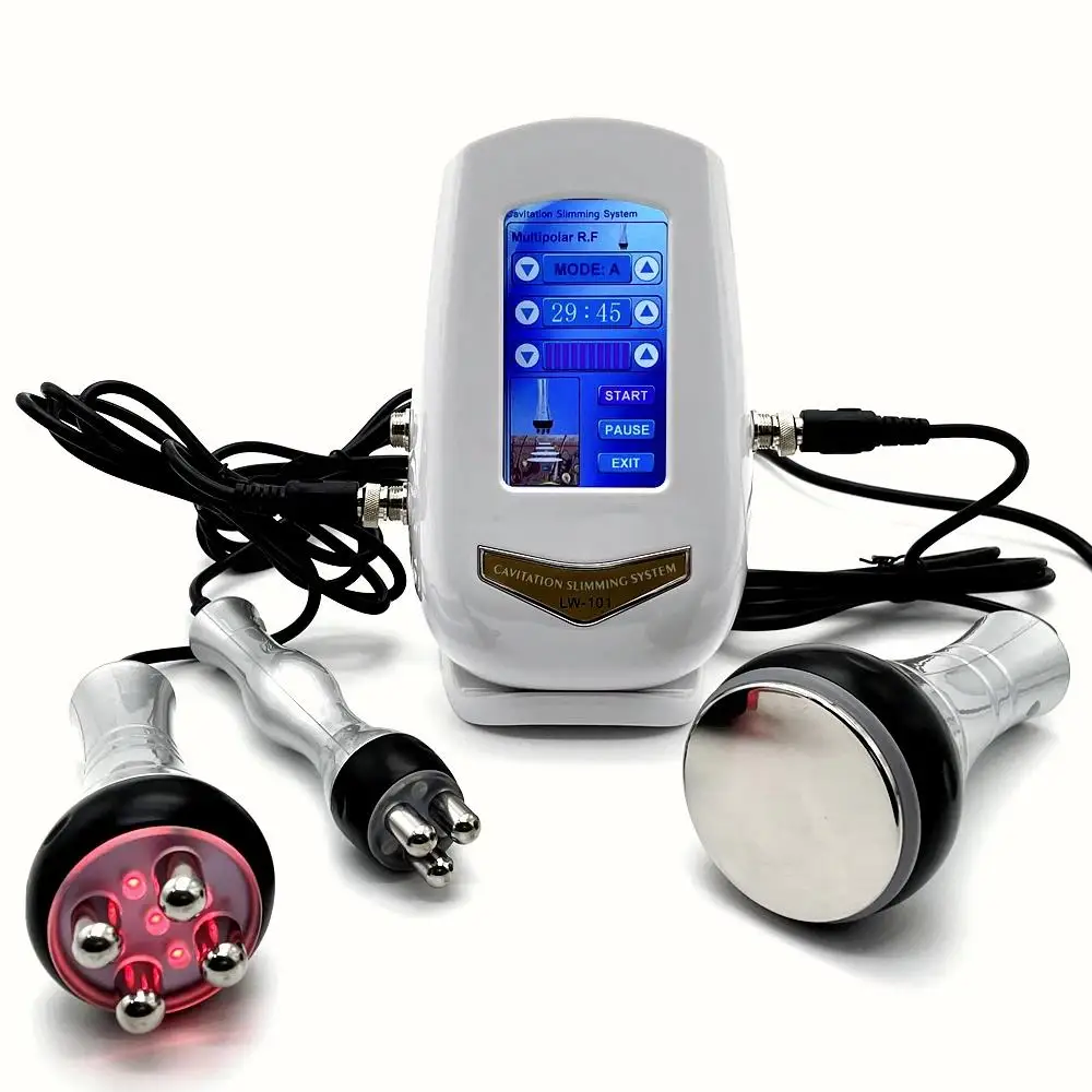 3 in 1 Ultrasonic 40K Cavitation RF Machine Radio Frequency Face Skin Lift Body Fat Burner Slimming Vacuum System