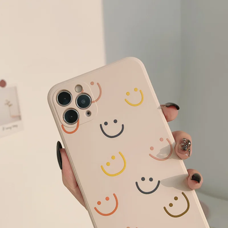 

Fuuny Smiley 2020 phone case for iphone 12 mini 11 xs max pro max xr plus silicone protective cover capa shell conque