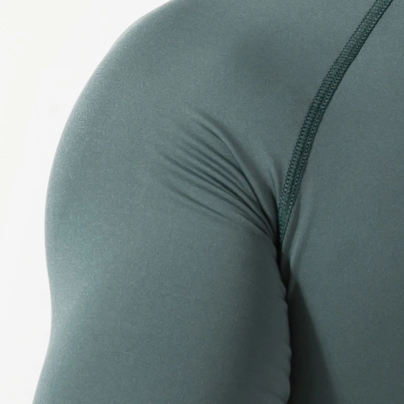 Mens Compression T Shirts Tight Sports Quick Dry Solid Running Base Layer Top Autumn Fitness Long Sleeve | Спорт и развлечения
