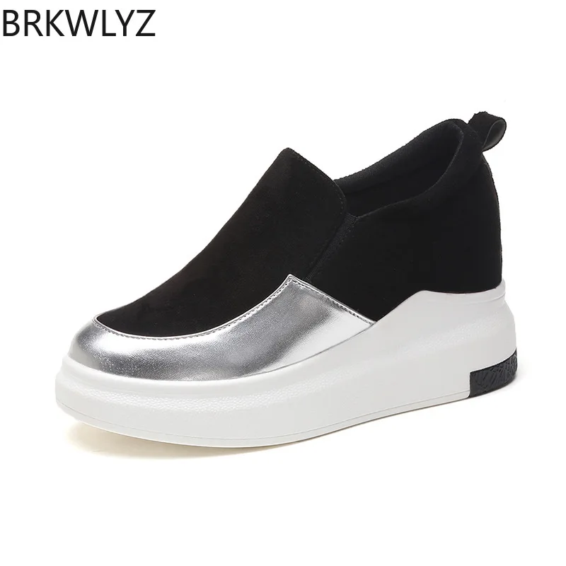 Кроссовки женские на платформе Вулканизированная подошва без застежки