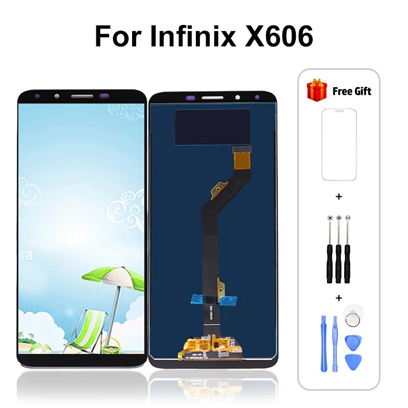 Для infinix Hot 6 X606 ЖК дисплей с сенсорным дисплеем для экран дигитайзером ремонт 0