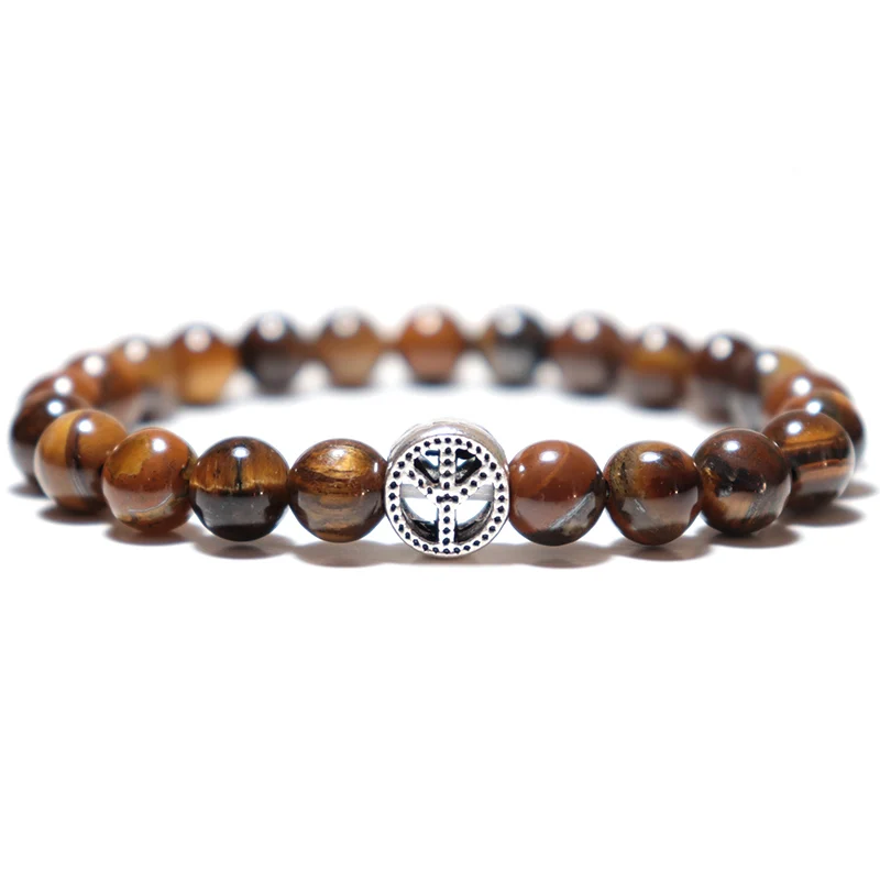 Новинка 2020 модный браслет из бисера для женщин мужской натурального обсидиана с