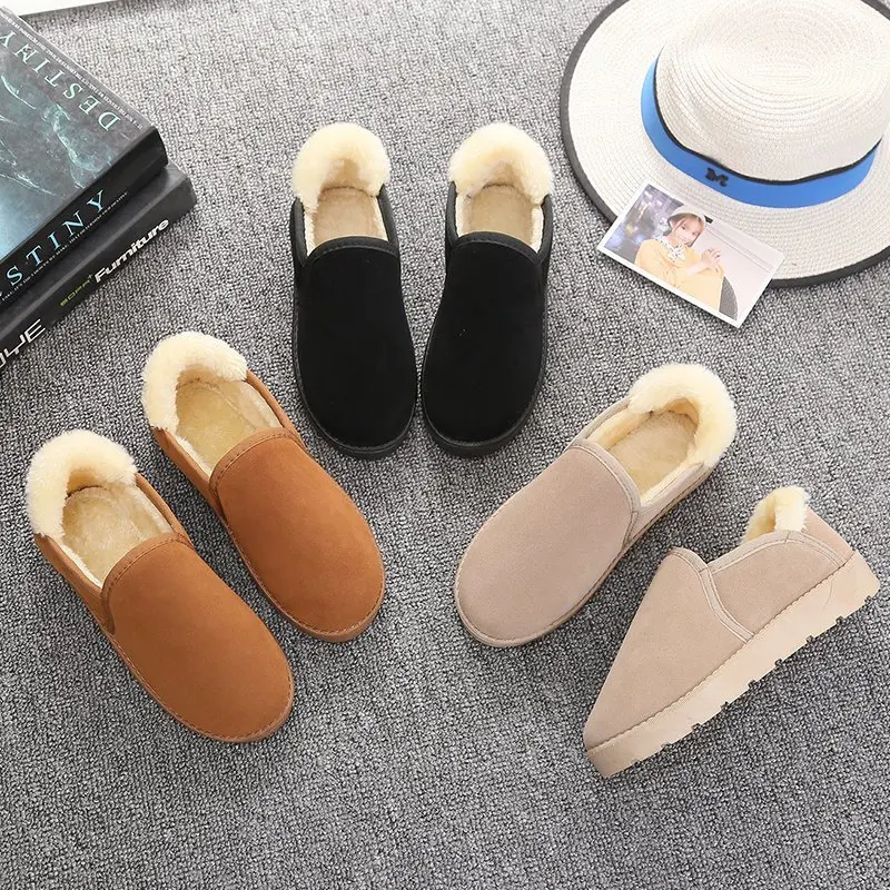 

Snow Boots Women's New Plush Thickened Shoes, Snow Shoes In Winter, Flat Bottom Warm Student Cotton Shoes