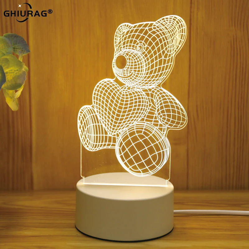 

3D Night Light Gaming Room Desk Setup Lamp Decor On The Table Game Console Icon Logo Sensor Lighting For Kids Bedside Gift