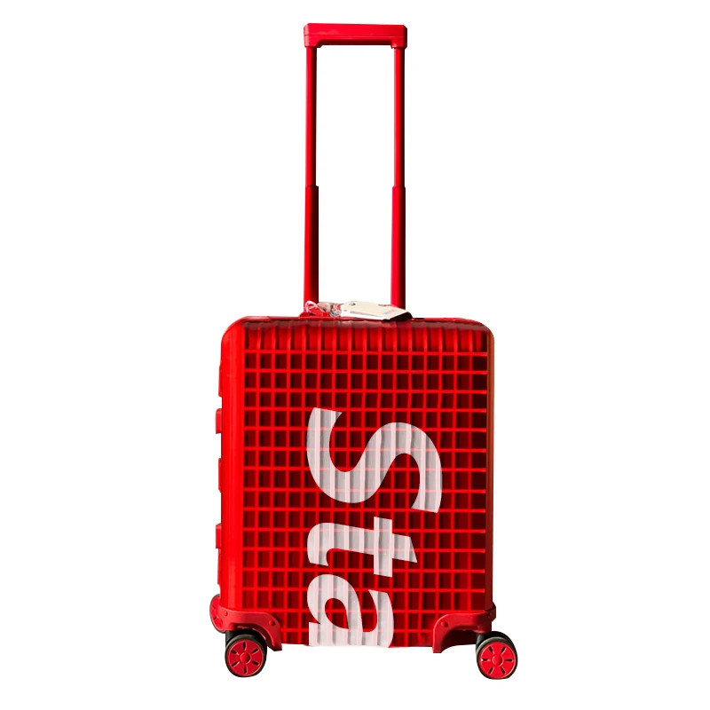 2022new  Luggage logo starbags Red Suitcase 20inch suitcase 24inch student suitcase large capacity mute caster boarding suitcase