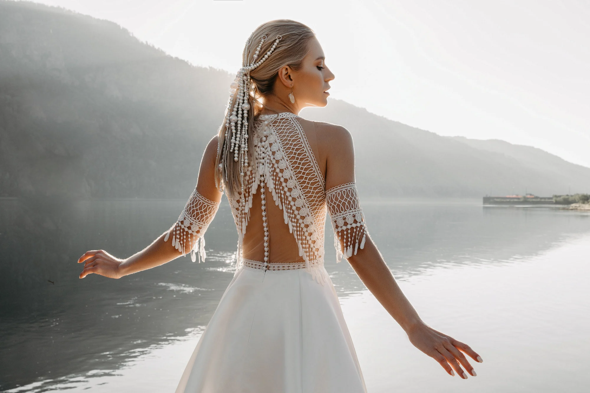 2020 богемное свадебное платье Кружевная аппликация искусственная кожа на