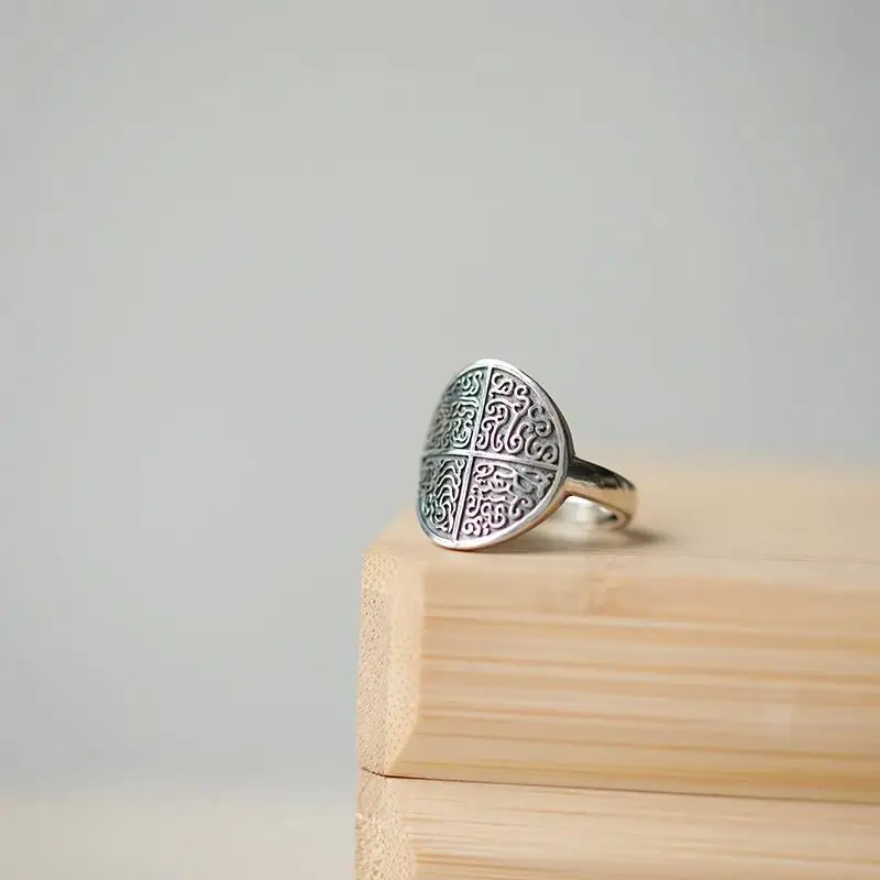 

Регулируемое кольцо с оригинальным дизайном, открытое элегантное светильник кое роскошное очаровательное женское серебряное ювелирное из...