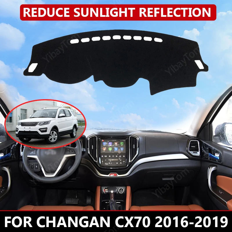 

Чехол для приборной панели автомобиля Changan CX70 2016-2019, коврик, автомобильный солнцезащитный козырек, подушка, протектор салона, ковер, аксессу...