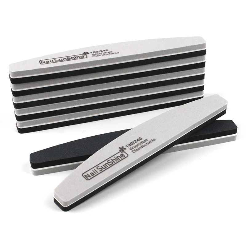 

5Pcs Black Sponge Buffer Block 180/240 Boat Sandpaper Polishing Manicure Tool Nail File Buffer Pedicure Professional Salon Tools