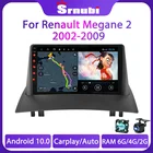 Автомагнитола Srnubi на Android 10 для Renault Megane 2 2002-2009, мультимедийный видеоплеер с GPS, 2Din, Bluetooth, Wi-Fi, стерео, DVD, с рамкой