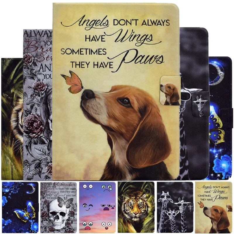 

Cover For Samsung Galaxy Tab A 10.1 Inch 2019 SM-T510 T515 Cartoon Dog Leather Stand Coque Tab A 2019 10.1 Tablet Case Fundas