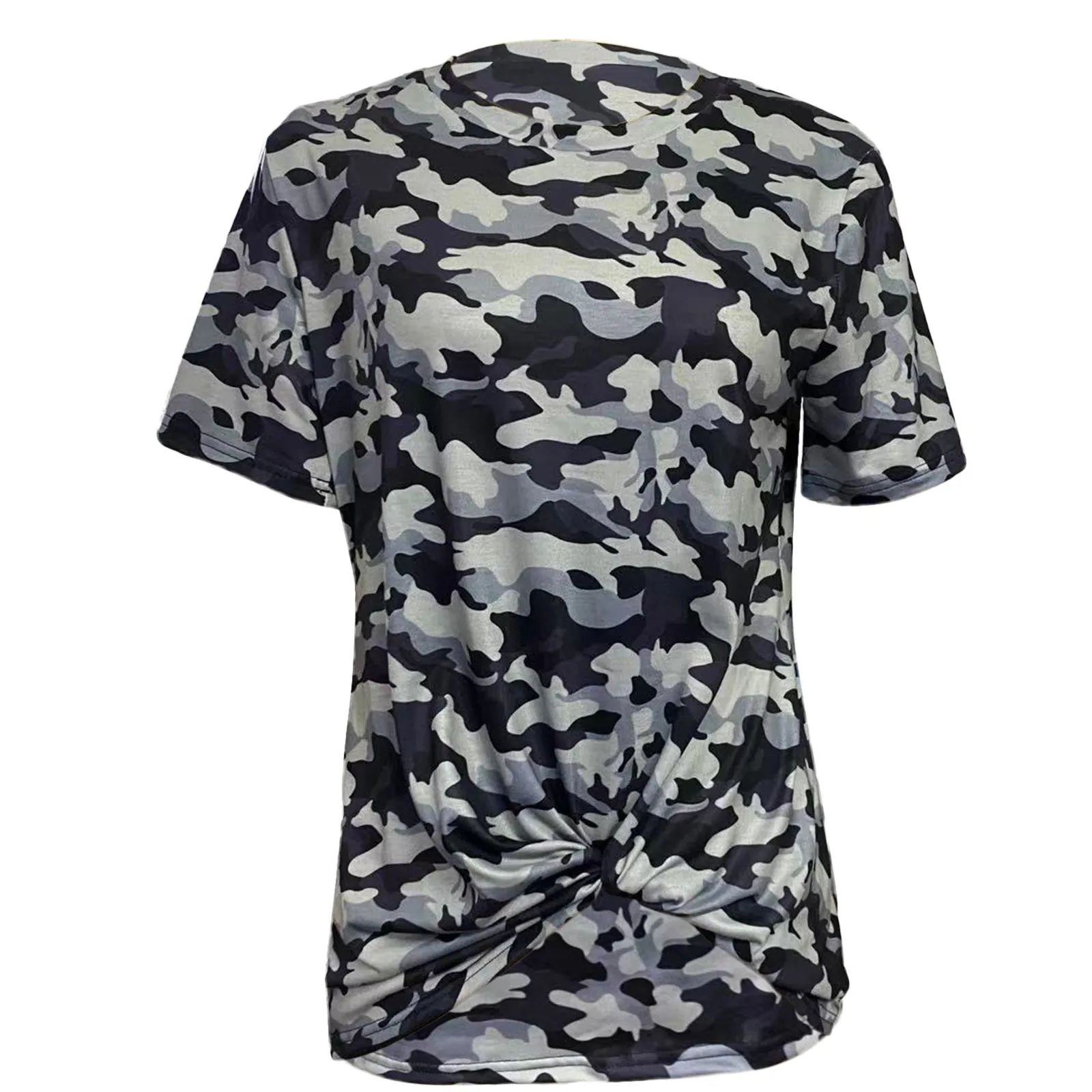 

Harajuku Ladies Camouflage Top Shirt Women Fashion Short Sleeve O-Neck Printing Tops Shirts Tunics Tee Beautiful Women#3