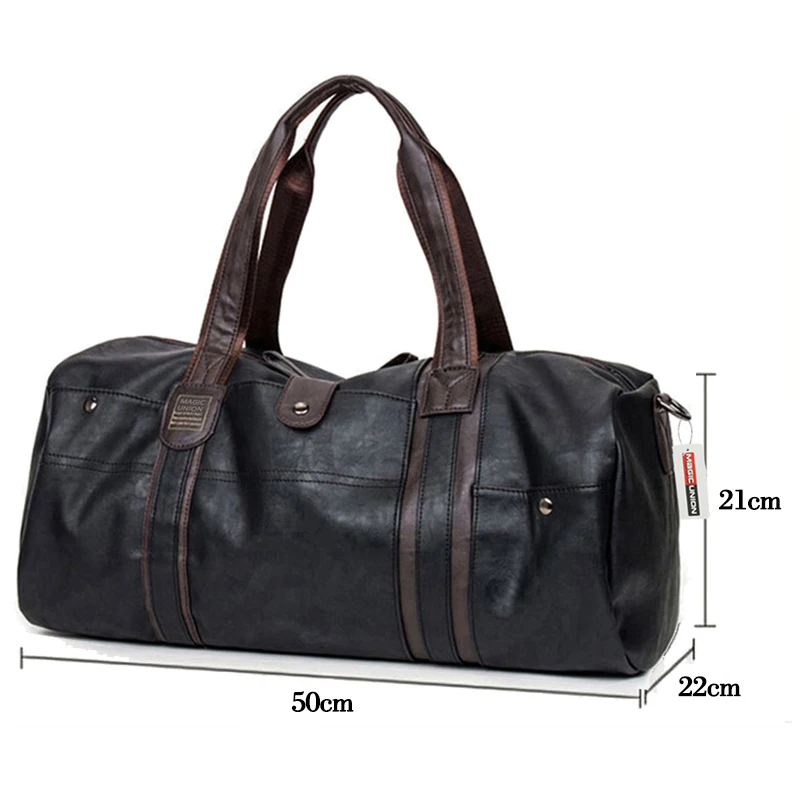 Винтажные мужские сумки MAGIC UNION из вощеной кожи вместительные портативные на